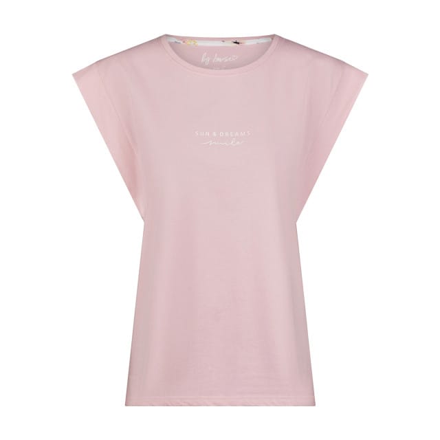 By Louise Dames Capri Pyjama Set Roze Driekwart - Maat S