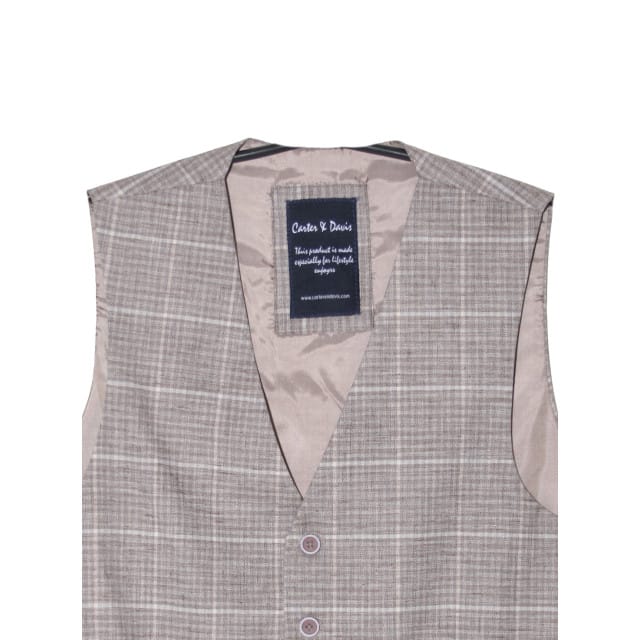 Carter & Davis - Gilet - Heren - 52 - Beige - Polyester - 2649-1404