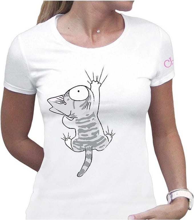 Chi - Chi Clutch Dames-T-shirt Wit - L