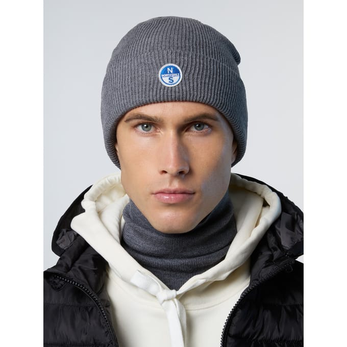 North Sails Muts Micro-rib breisel met logopatch