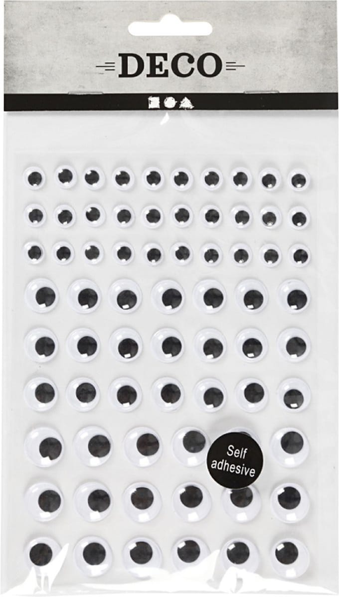 Creativ Company Wiggle Eyes White Self-adhesive 69pcs.