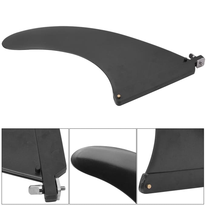 Plastic Afneembare Opblaasbare Surfvin Surfen Accessoire voor Kajaks Kano's Roeiboten black