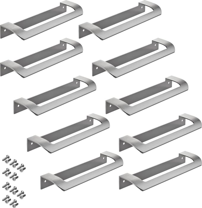10 x Meubelgreep LYS Boorgatafstand 160 mm RVS-optiek mat Design handgreep van SOTECH