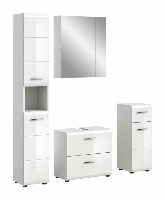 IJs badkamercombinatie wit hoogglans MDF TZ wit NB - 30x150x185cm