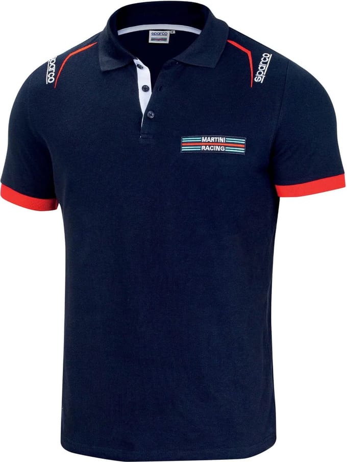 Sparco Martini Racing Martini Racing Poloshirt - Wit/Marineblauw
