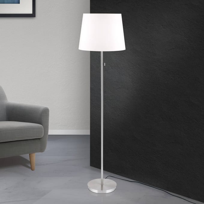 ORION Vloerlamp Ludwig, mat nikkel