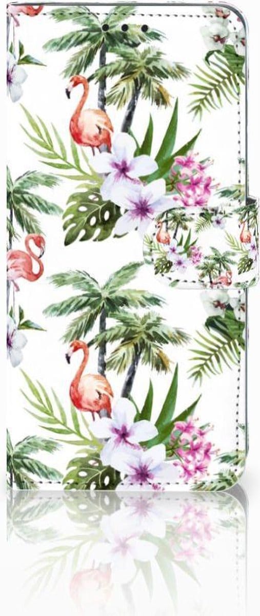 Huawei P30 Pro Telefoonhoesje met Pasjes Flamingo Palms