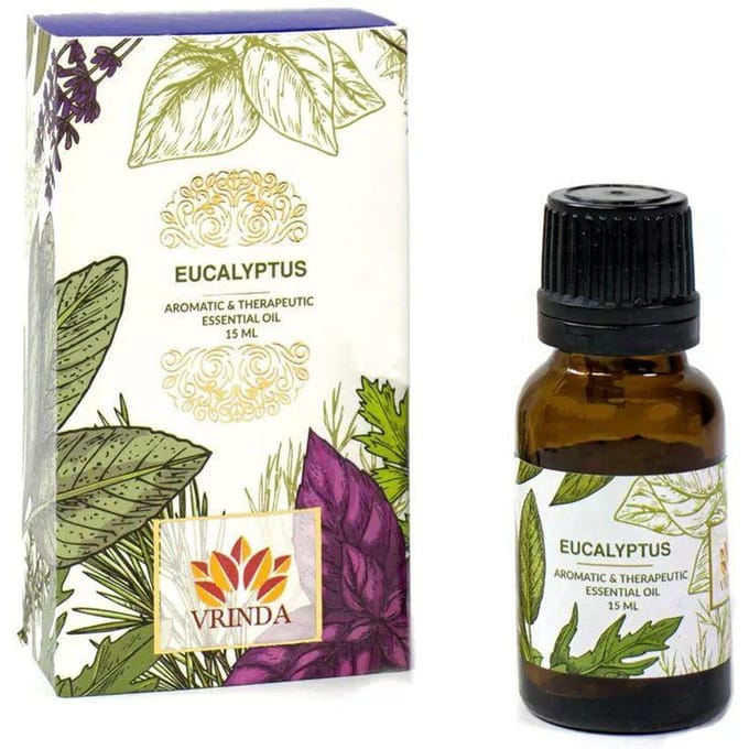 Эфирное масло Эвкалипта (15 мл), Eucalyptus Essential Oil,  Vrindaam 14.171875 black