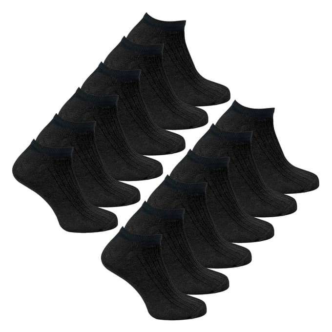 12 Pack Heren 100% Katoenen Trainingssokken