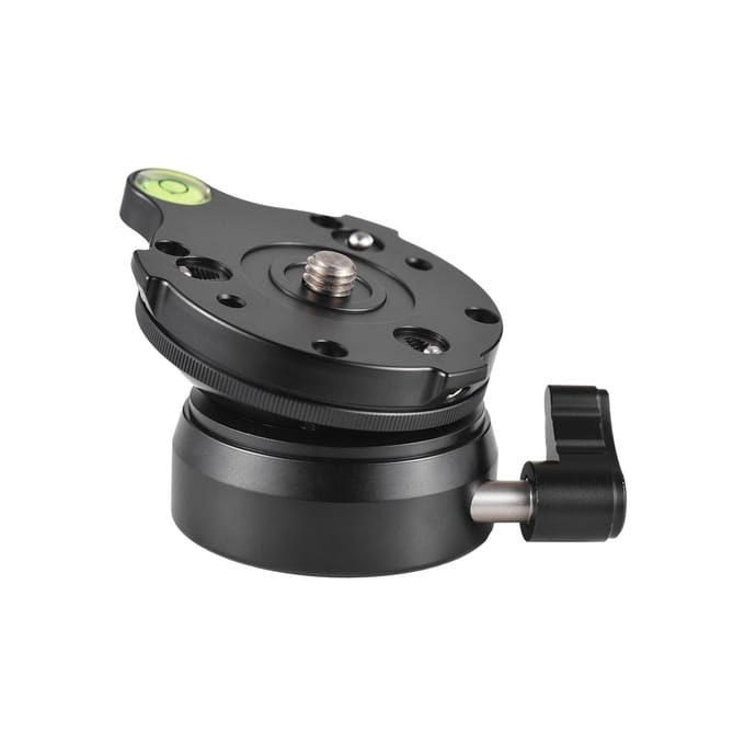 Base de nivellement pour trépied, tête de trépied pour appareil photo, niveleur d'appareil photo en alliage d'aluminium, niveau à bulle 3 8 Mounting Screw
