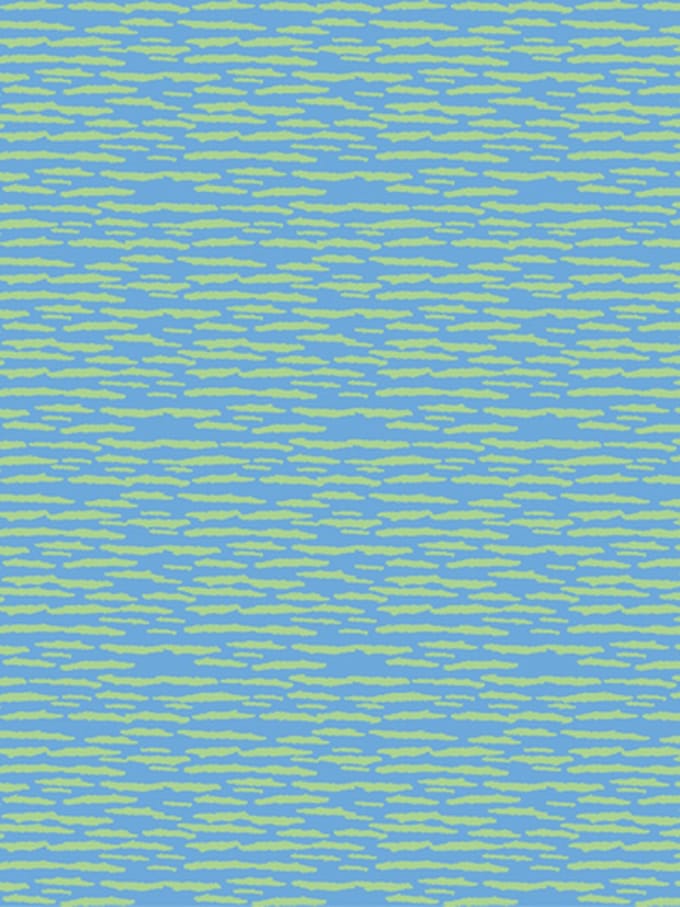 Decopatch papier blauw met groene golfjes