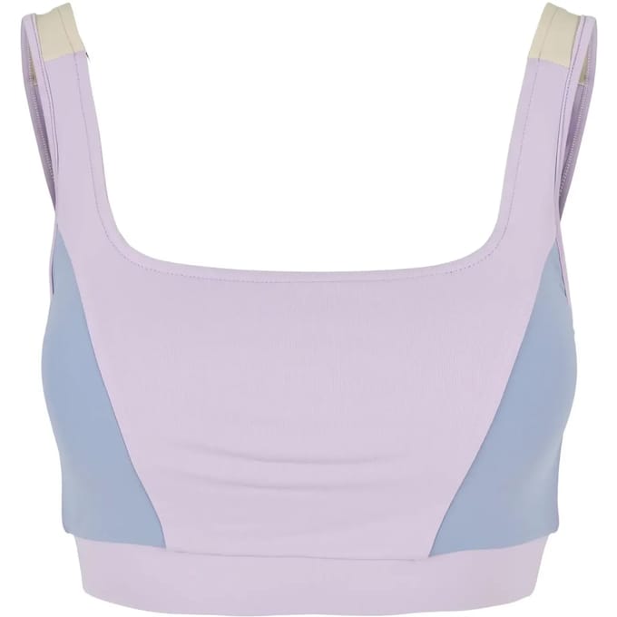 Urban Classics - Color Block lilac/violablue/softseagrass SportBH - S - Multicolours