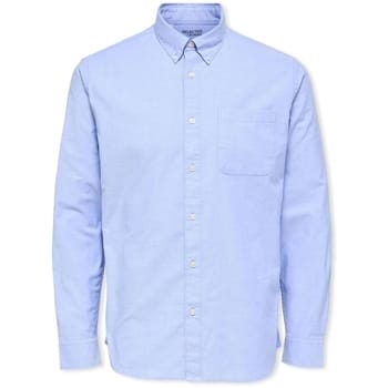 Overhemd Lange Mouw Selected Noos Regrick Oxford Shirt - Light Blue