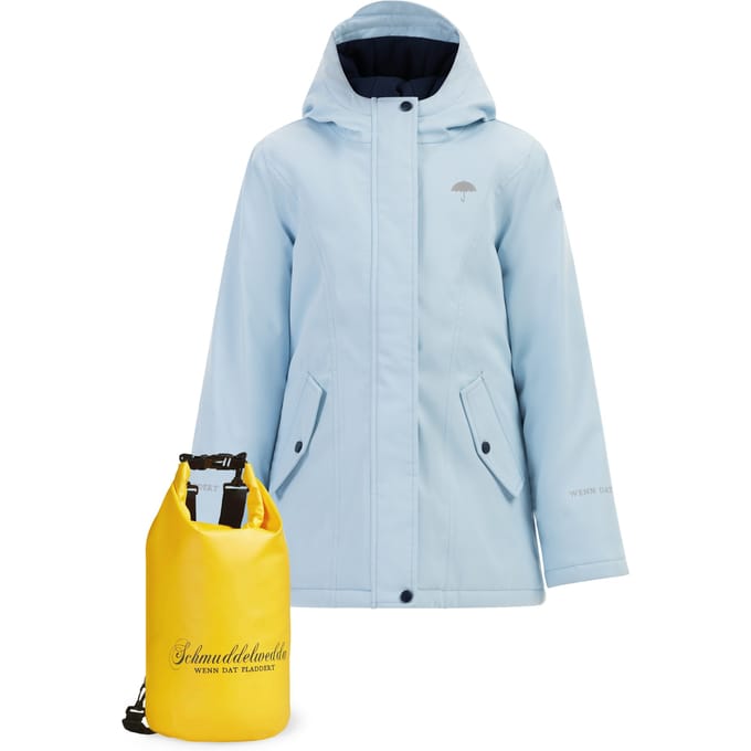 Schmuddelwedda Anorak + Tagesrucksack - SET Meisjes ijsblauw