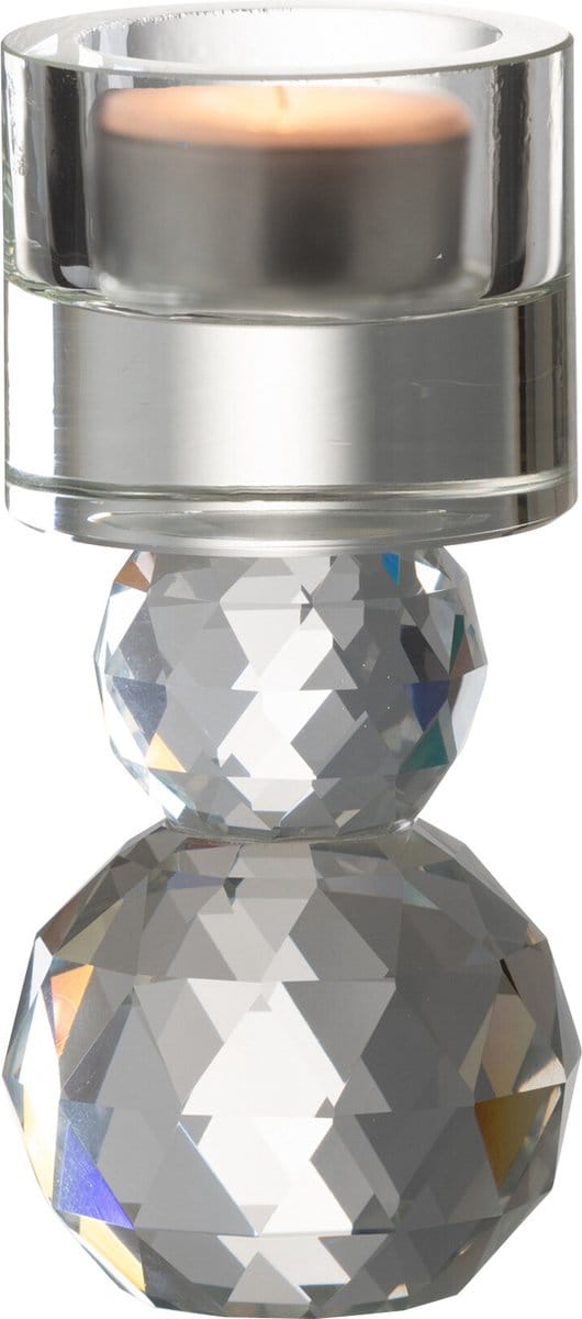 J-Line kandelaar kristal - glas - transparant