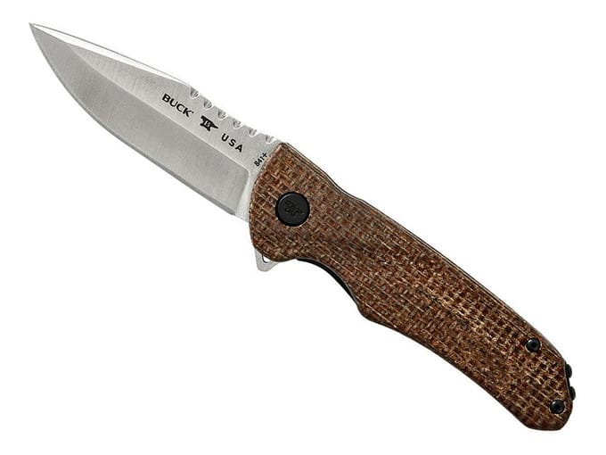 Buck Mes Sprint Pro Burlap Micarta PE