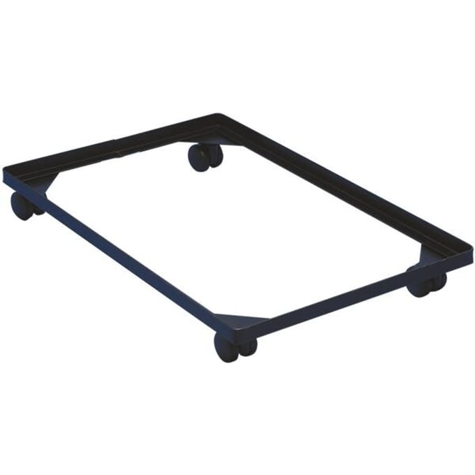 Really Useful Box accessoire onderstel uit staal | met wieltjes (diameter: 4 | 5 mm) uit zwarte PVC