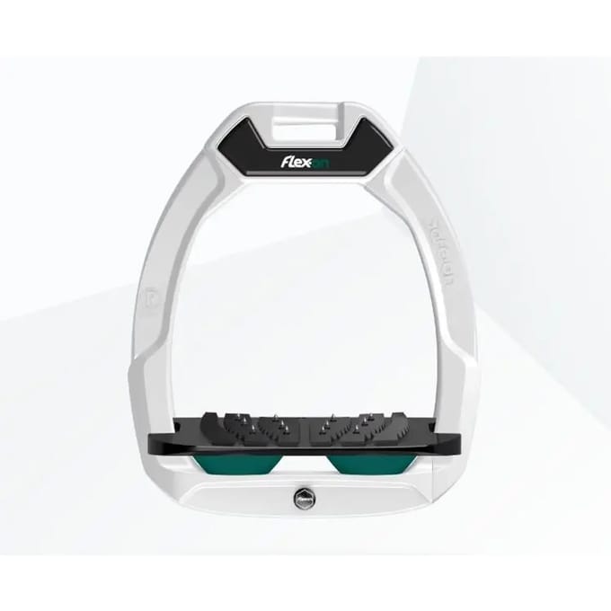 Veiligheidsechte ruiterspijlen Ingelijnd Ultra Grip Wit/Zwart/Groen Flex-On Safe-On