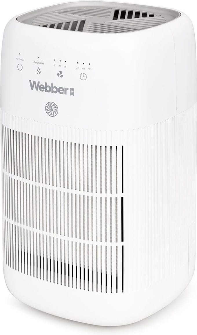 Webber DEQ10 - Luchtontvochtiger - 33,2x19,3 cm - 1L - wit