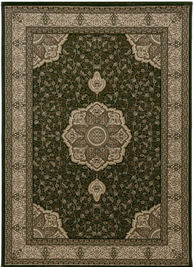 Kashmir – Klassiek Vloerkleed – Groen/Beige – 120x170 cm