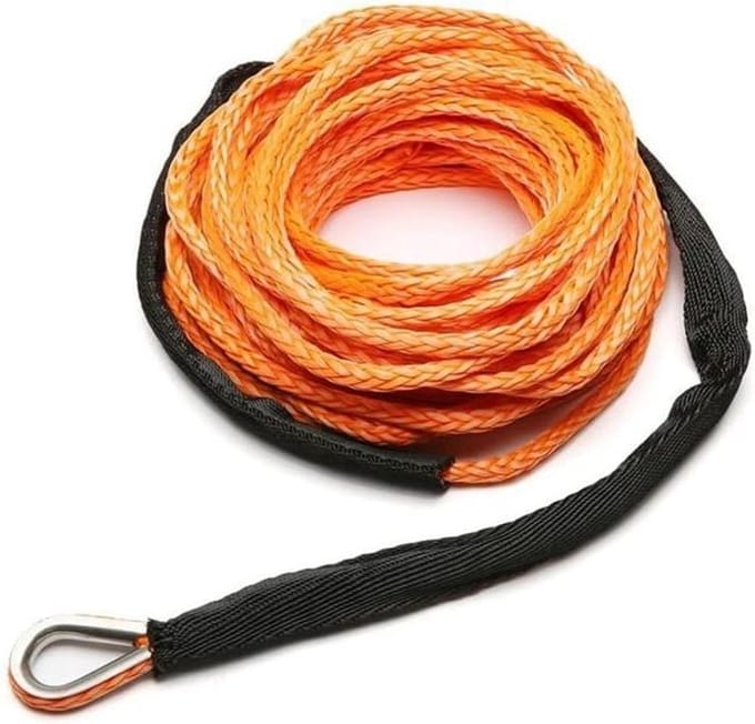 Touw met Mantel - Treklijn - Voertuig Hulp - Hoge Sterkte Polyester - 15 Meter - Oranje