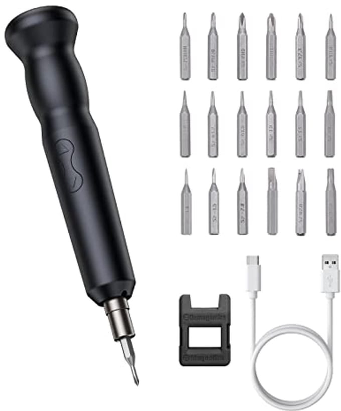 Draagbare Mini Elektrische Schroevendraaier 21-in-1 Set met 18 Bits en LED Verlichting