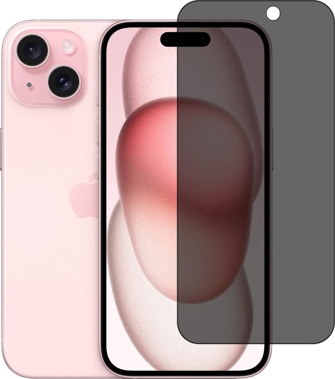 Privacy Screen protector Geschikt voor iPhone 15 - Full screen protector tempered glass van gehard glas