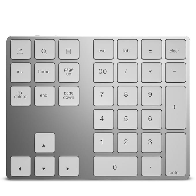 BT308 34 Toetsen Mini Oplaadbaar Numpad Draadloos Numeriek Toetsenbord Klein Toetsenbord