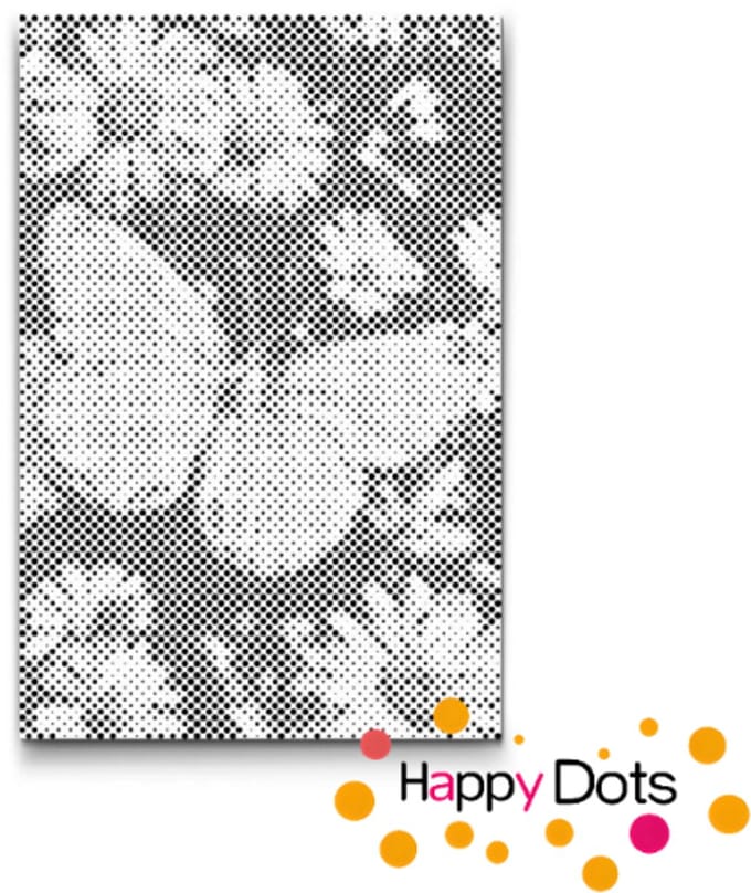 HappyDots DOT Painting Bloemen met Vlinders 09