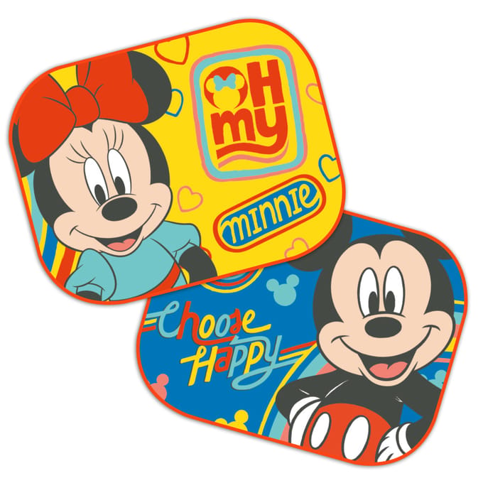 Disney Zonnescherm Mickey & Minnie 36 X 45 Cm Geel 2 Stuks