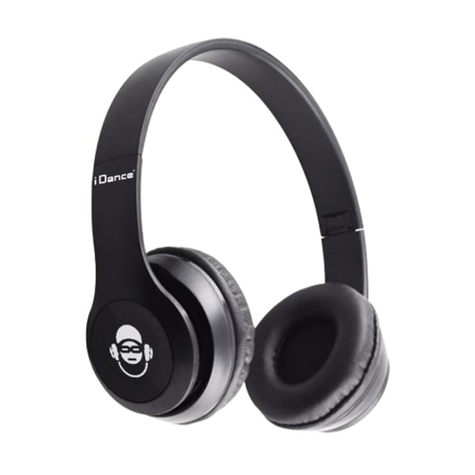 Idance hoofdtelefoon draadloos zwart metal