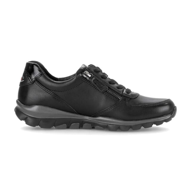 Gabor rollingsoft sensitive 0100.01.003 - dames rollende wandelsneaker - Zwart - maat 38 (EU) 5 (UK)