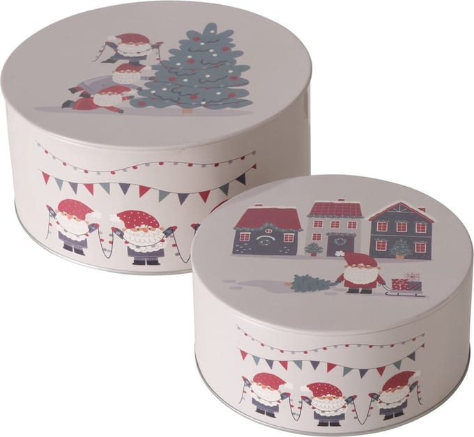 Set van twee opbergblikken MONTI, Ø 16-20 cm