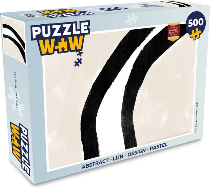Puzzel Abstract - Lijn - Design - Pastel - Legpuzzel - Puzzel 500 stukjes