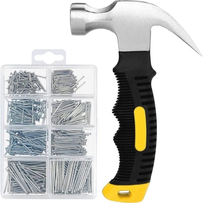 Compacte mini-hamer set voor doe-het-zelf en houtbewerking