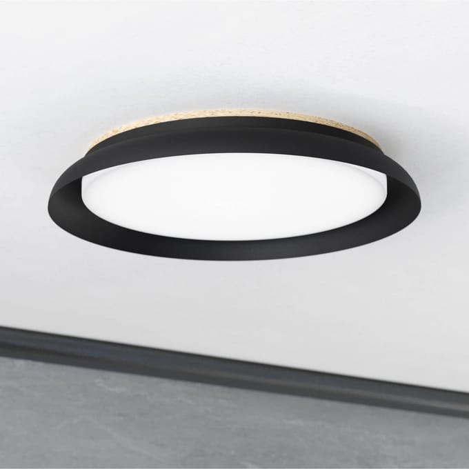 EGLO LED plafondlamp Penjamo Ø 46,5cm, zwart