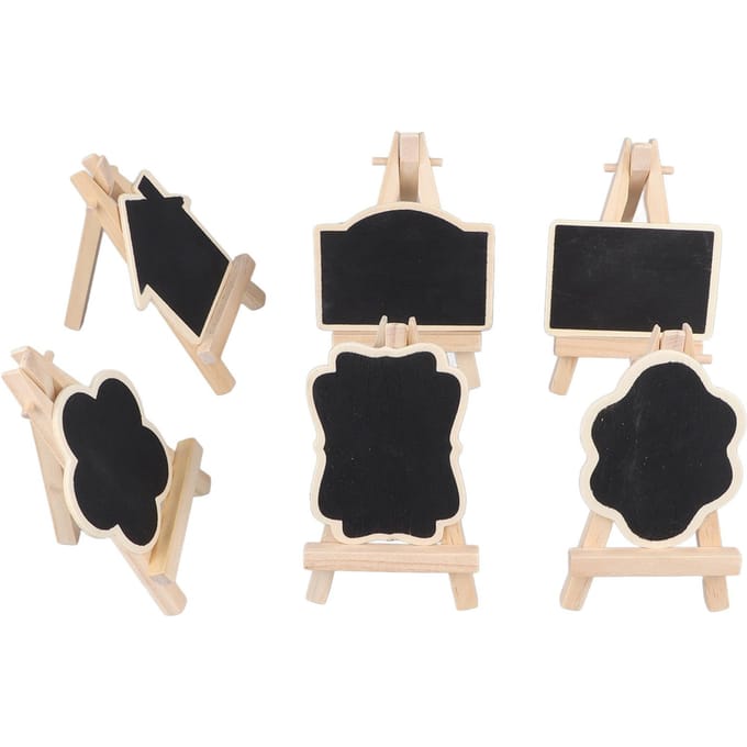 Tableau noir en bois rustique vintage double face à poser pour maison, restaurant, café beige
