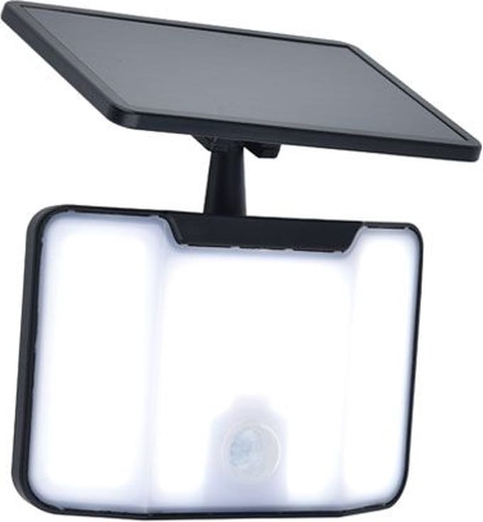 LUTEC - Kombo Solar lamp met sensor voor buiten - LED - Zwart