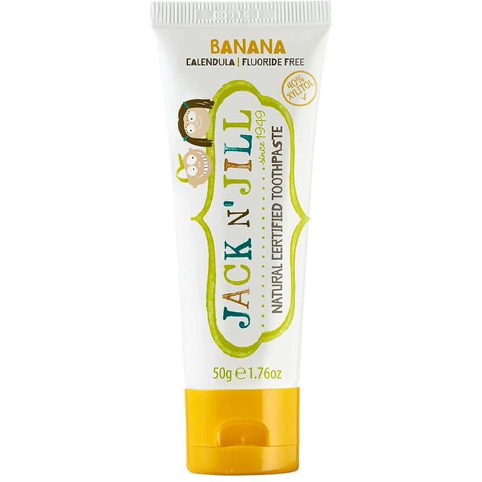 Jack n' Jill, Dentifrice Naturel Certifié, 6+ Mois, Banane, 1,76 oz (50 grammes) white