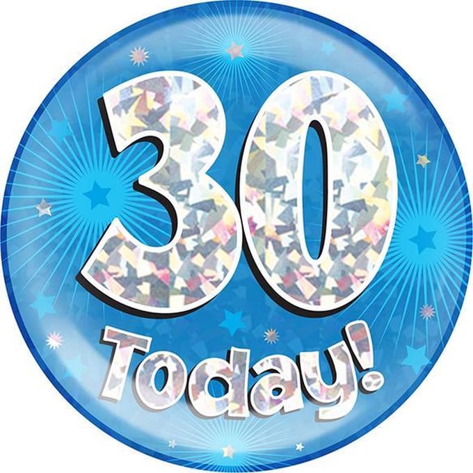 Oaktree - Mega Button 30 today Blauw