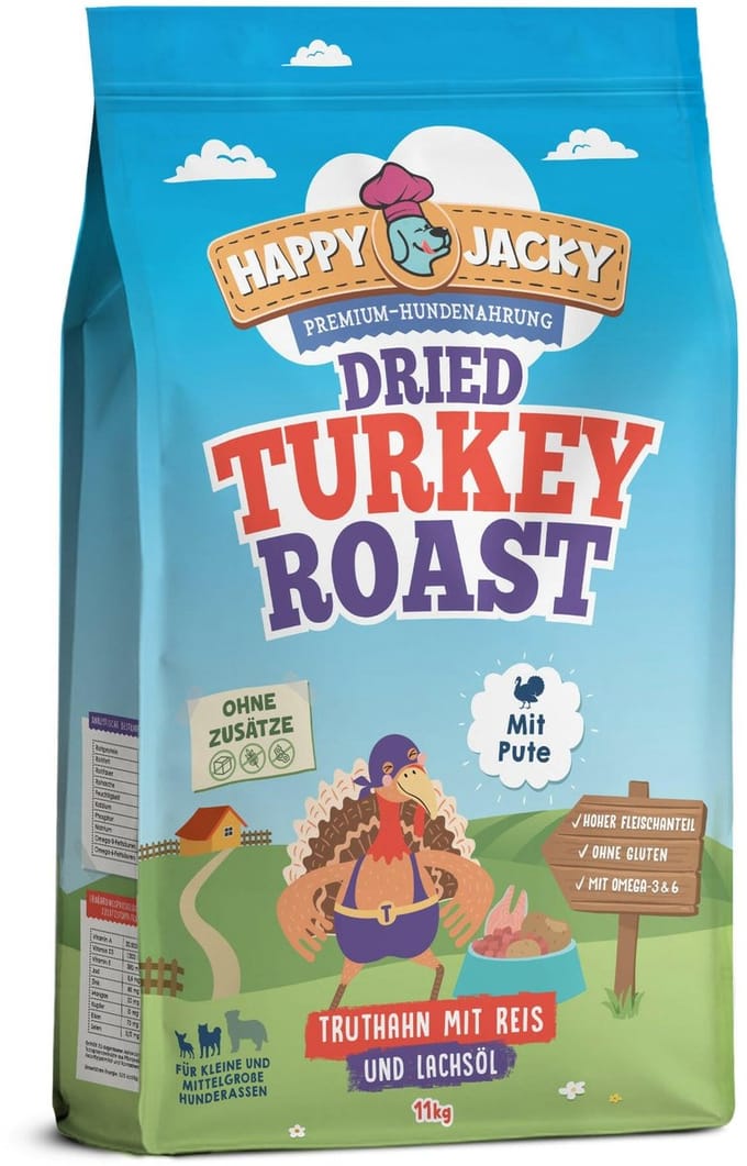 HAPPY JACKY droogvoer Sensitive 11kg - kalkoen met rijst