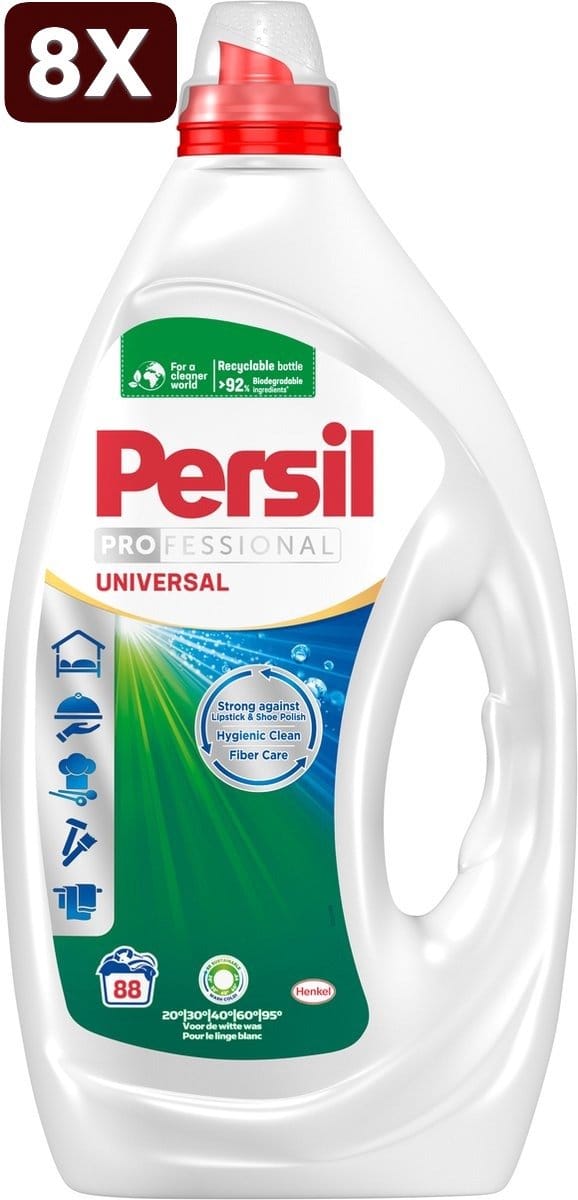 8 x Persil Professional Gel Universal - Vloeibaar Wasmiddel - 88 Wasbeurten