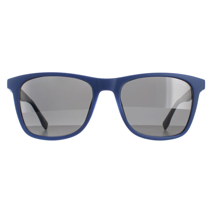 Lacoste zonnebril L860SP 424 Matblauw grijs gepolariseerd