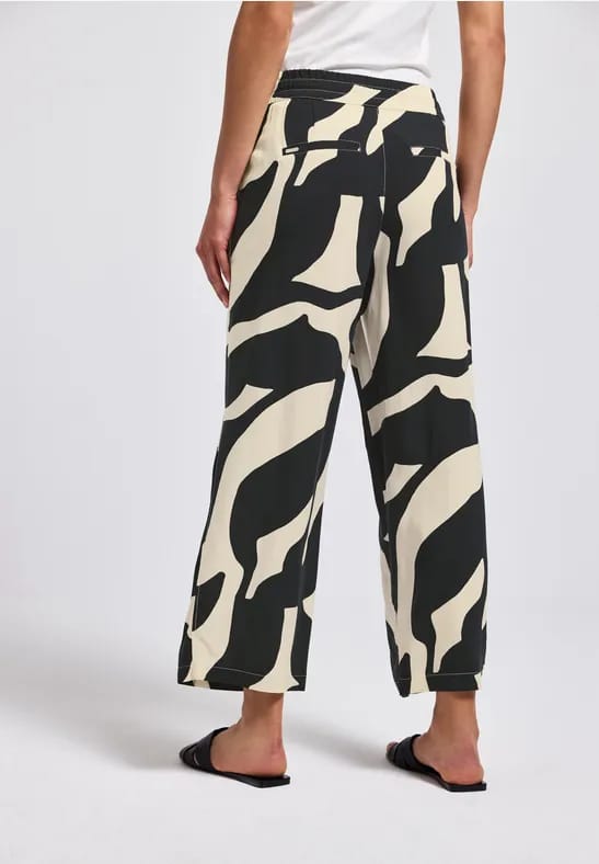 Broek met gedessineerde Wide Legs