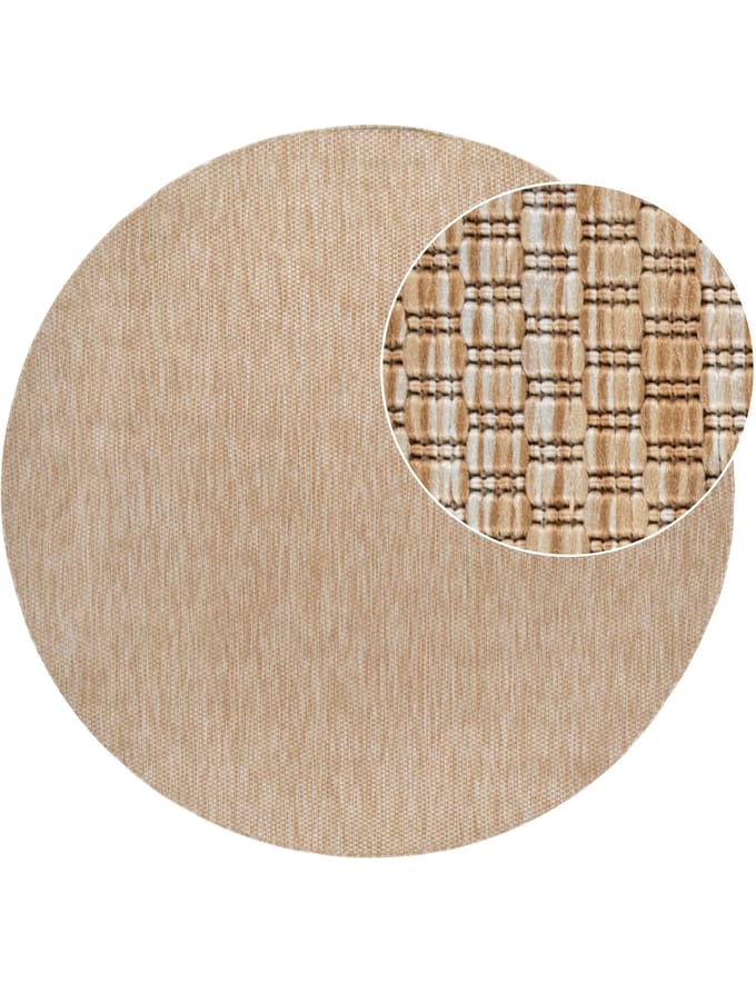 Binnen- en buitenkleed Venezia natuurlijk 200 cm rond