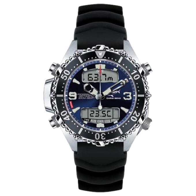 Chris Benz - CB-D200X-D-KBS - Duikershorloge - Unisex - Quartz