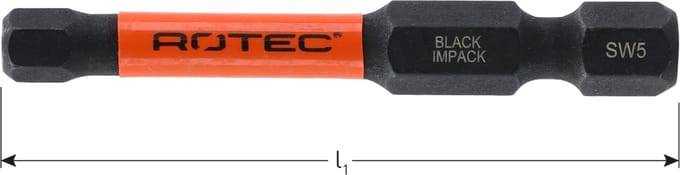 IMPACT insertbit inbus 4,0 L=50mm E 6,3 BASIC - 5 stuks - 8174104