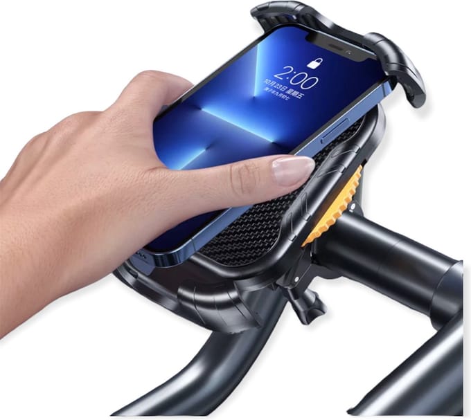 AWEI X29 fietshouder 4.7"-6.7" voor frame zwart/zwart