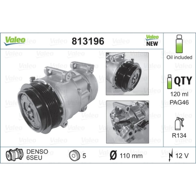 Compressor airconditioning VALEO 813196