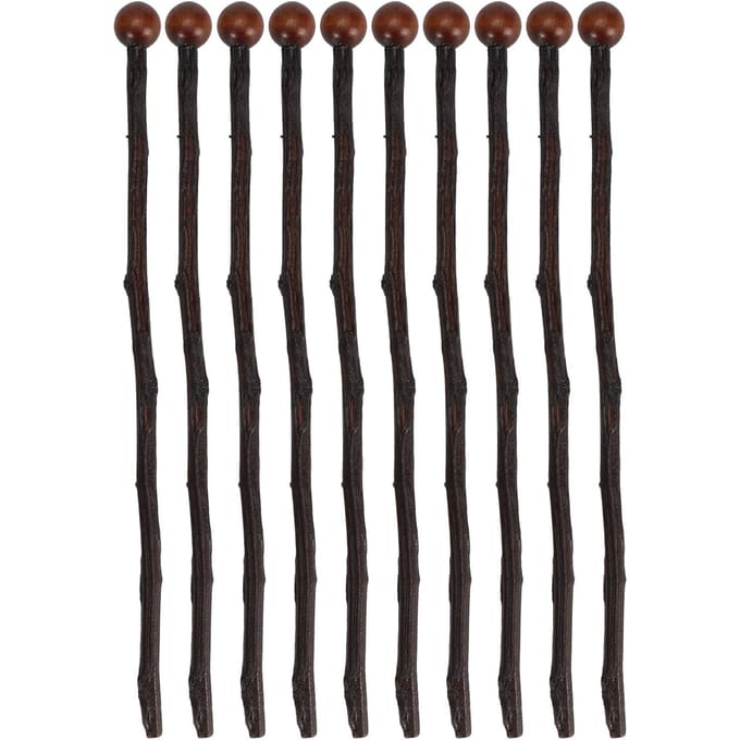 10 stuks Herbruikbare Koffie Roerstaafjes Houten Mengroerstaafjes Roerstaaf voor Melkkoffie Honing black